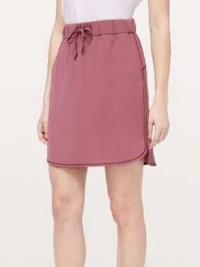 lululemon athletica Dusty Rose Drawstring Mini Skirt
